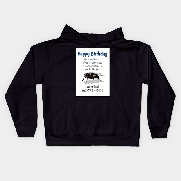 fly birthday Kids Hoodie by Happyoninside